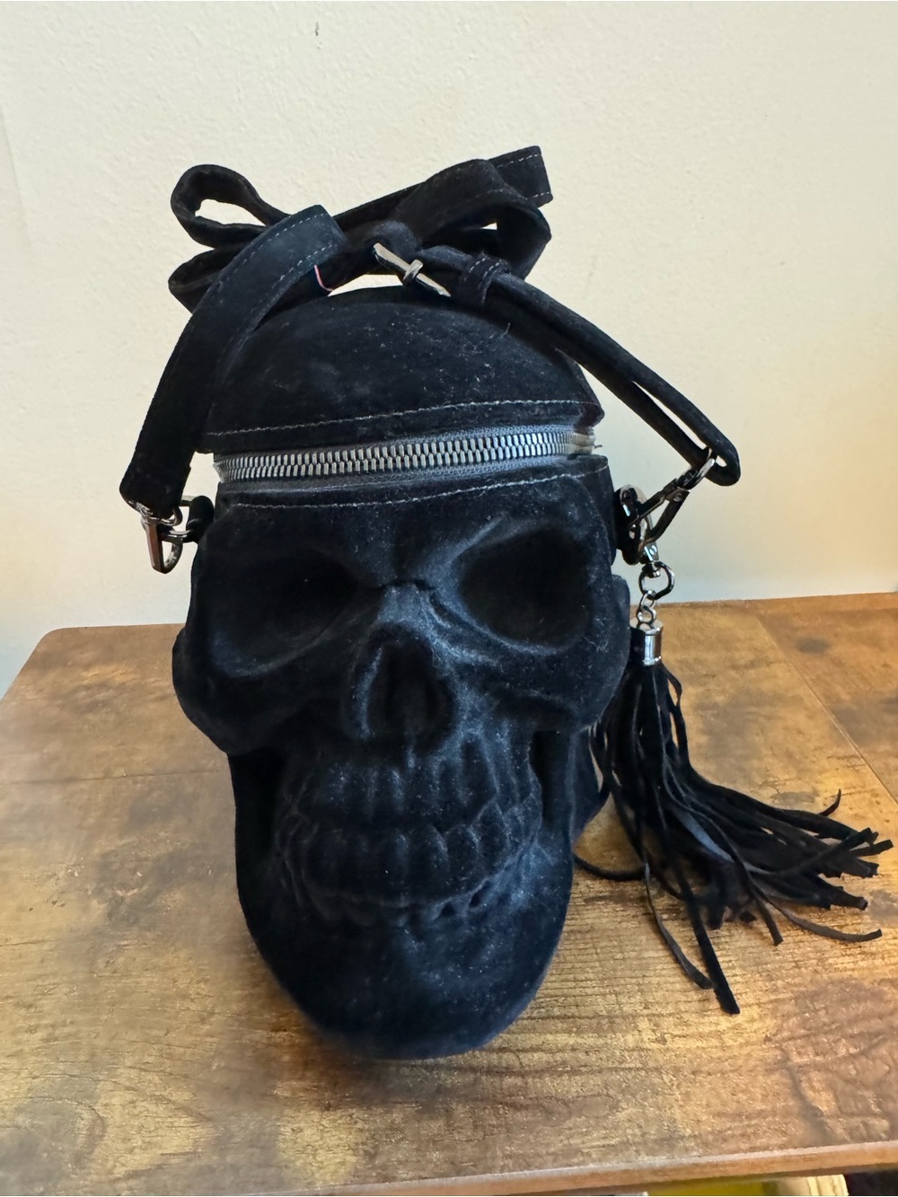 KillStar Black Skull Crossbody Bag with Tassel In Great Conditionals